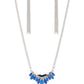 Flash of Fringe - Blue Necklace