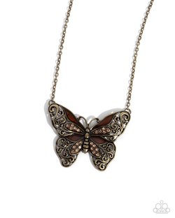 Flawless Flight - Brass Necklace