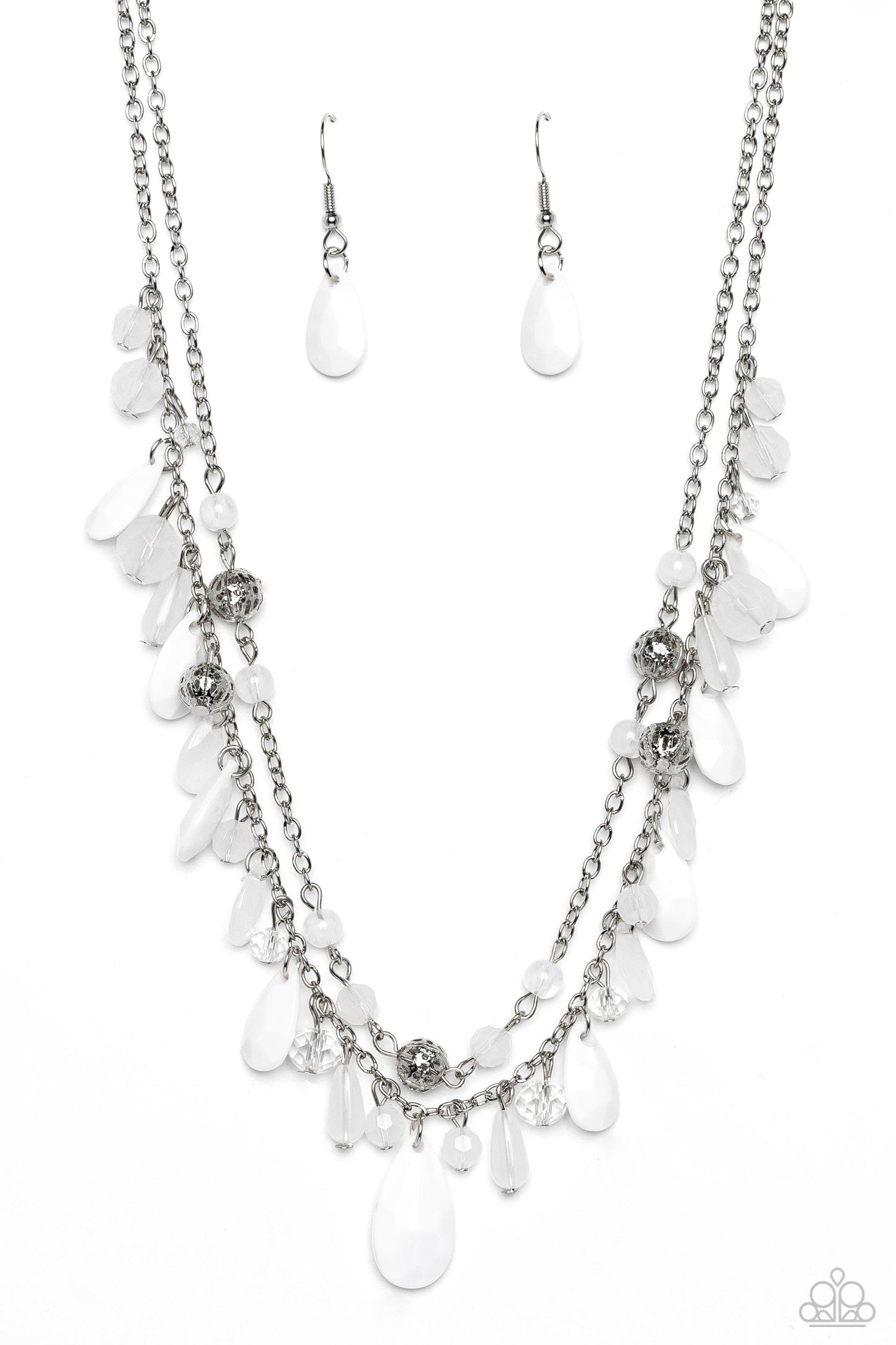 Flirty Flood - White Necklace