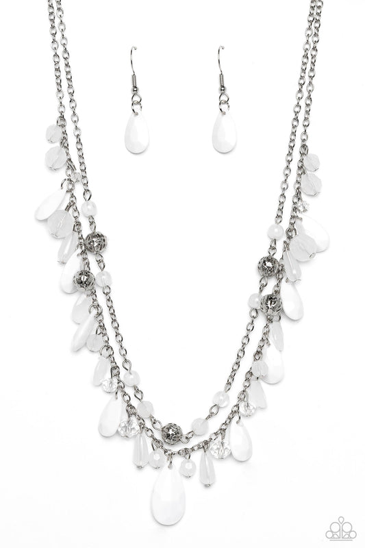 Flirty Flood - White Necklace
