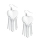 Flirty Fringe - White Earring