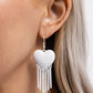 Flirty Fringe - White Earring