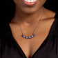 Floral Fanfare - Purple Necklace