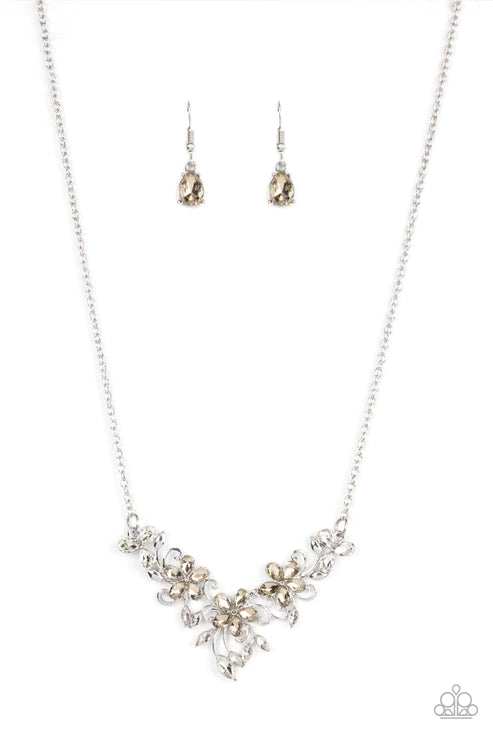 Floral Fashion Show - Brown Necklace