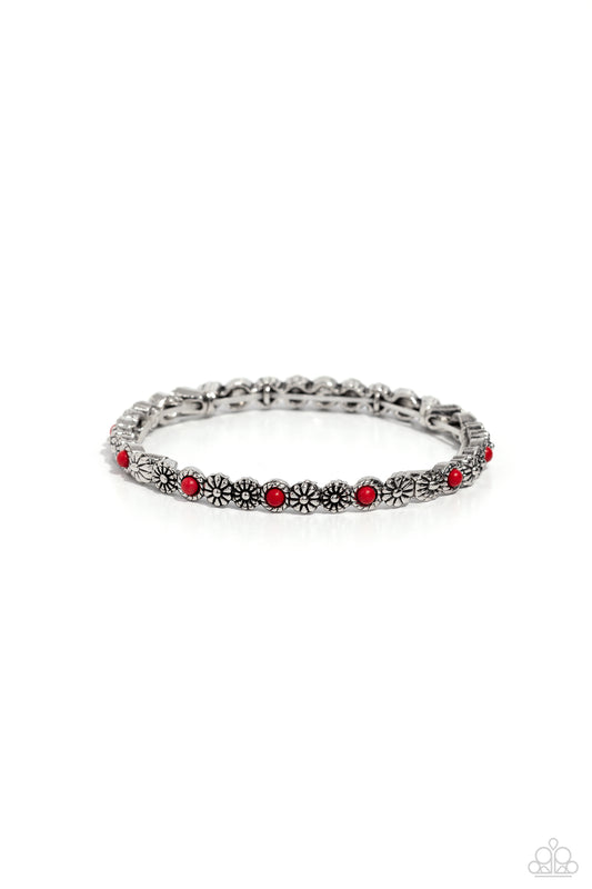 Floral Fast Lane - Red Bracelet