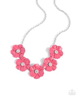 Floral Favor  - Pink Necklace