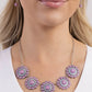 Floral Fervor - Purple Necklace