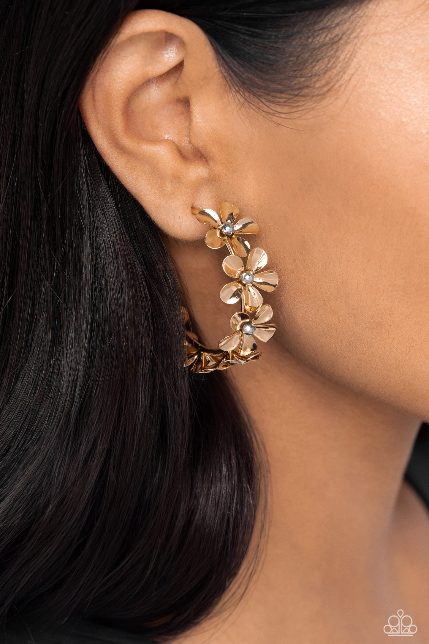 Floral Flamenco - Gold Earring