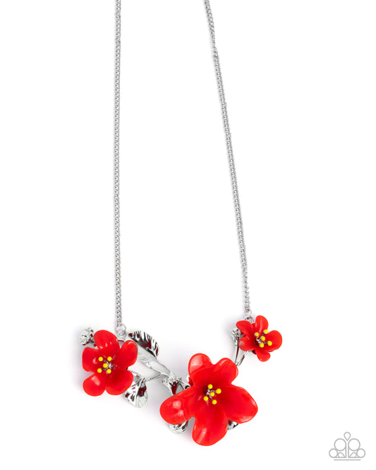 Floral Forecast  - Red Necklace