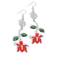 Floral Fractal - Red Earring
