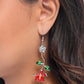 Floral Fractal - Red Earring
