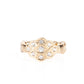 Floral Frou-Frou - Gold Ring