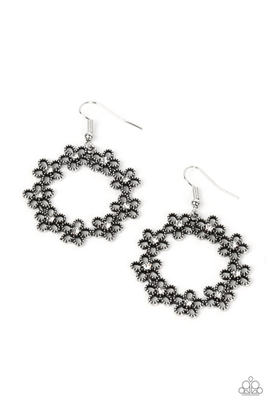 Floral Halos - White Earring
