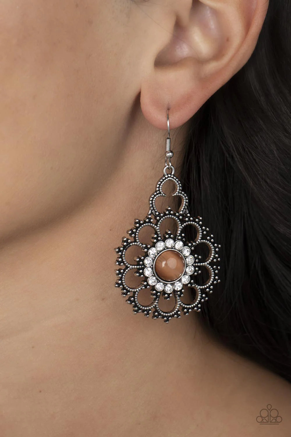 Floral Renaissance - Orange Earring