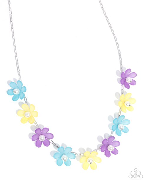 Floral Revival - Purple Necklace and Fresh Flowers - Purple Bracelet - Complete Look