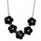 Flower Chain - Black Necklace