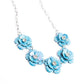 Flower Chain - Blue Necklace