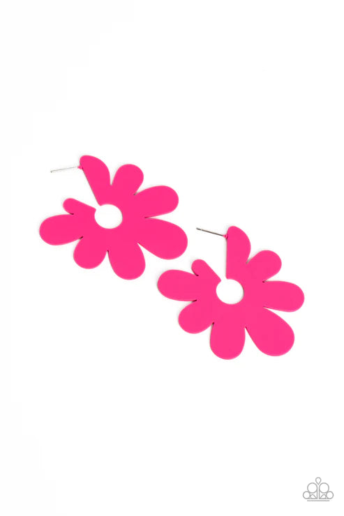Flower Power Fantasy - Pink Earring