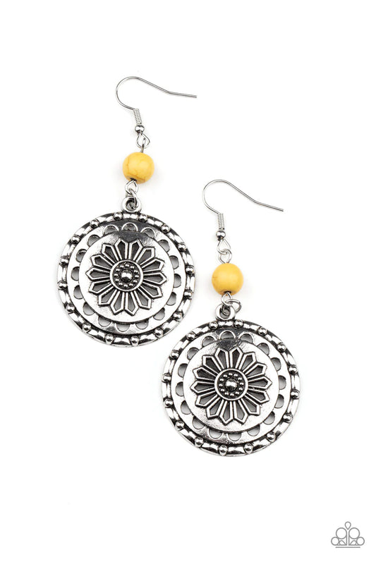 Flowering Frontiers - Yellow Earring