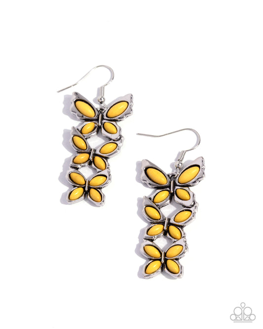 Fluttering Fantasy - Yellow Earring