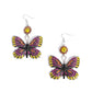 Fluttering Feature - Pink Earring