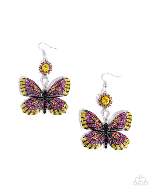 Fluttering Feature - Pink Earring