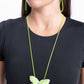 Fluttering Fervor - Green Necklace