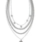 Fluttering Fringe - Silver Necklace