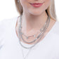 Fluttering Fringe - Silver Necklace