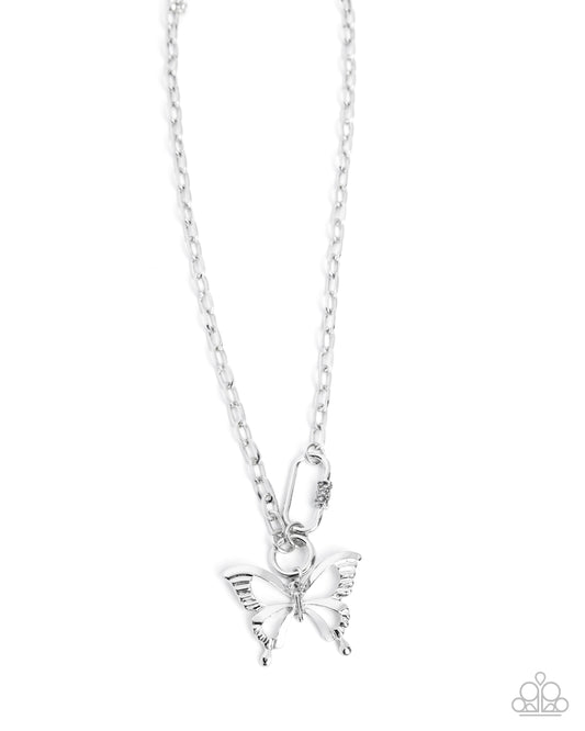 Fluttering Fuel - Silver Necklace