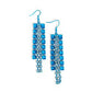 Forceful Fringe - Blue Earring