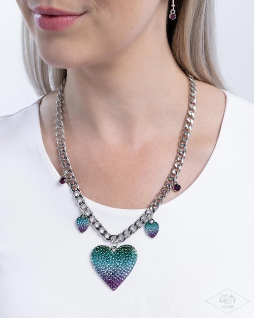 For the Most HEART - Purple Necklace
