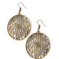 Fractured Foliage - Brass Earring