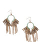 Free-Spirited Fringe - Green Earring