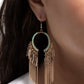 Free-Spirited Fringe - Green Earring