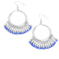 Fringe Fanfare - Blue Earring