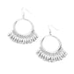 Fringe Fanfare - Silver Earring