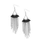 Fringe Feature - Black Earring