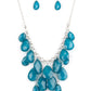 Front Row Flamboyance - Blue Necklace