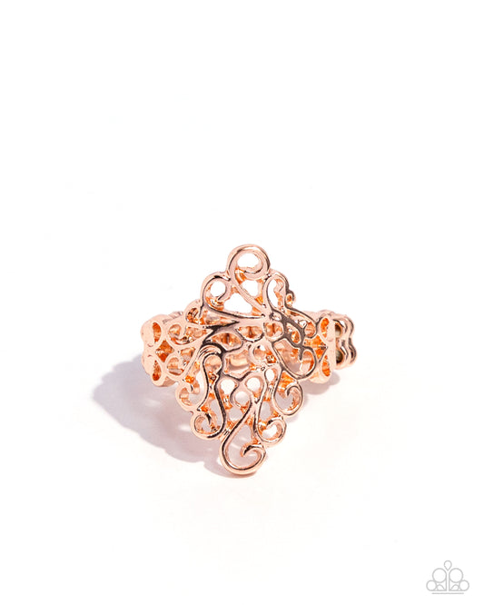 Full-Fledged Filigree - Copper Ring