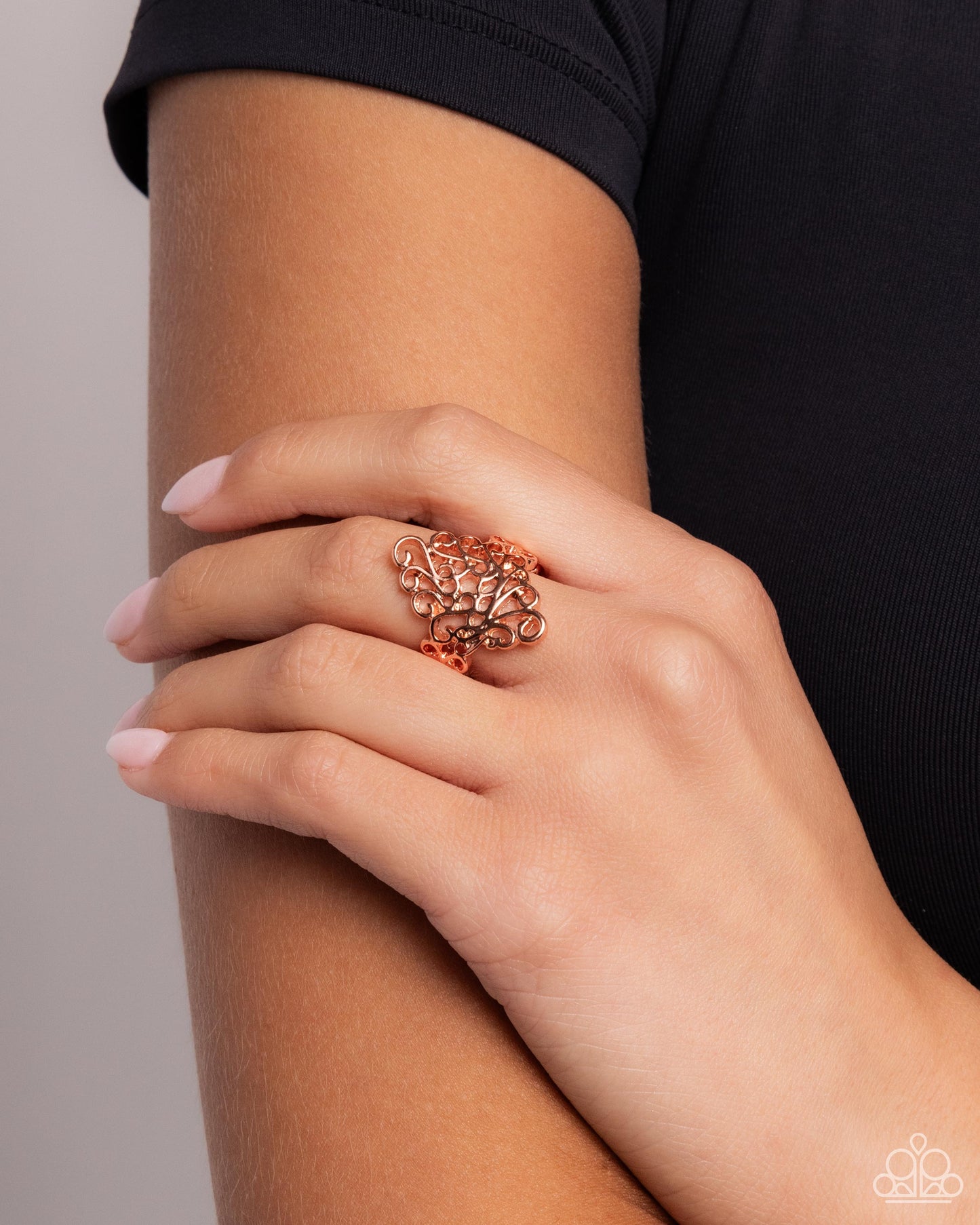 Full-Fledged Filigree - Copper Ring