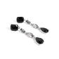 Gallery Gala - Black Necklace and Cascading Class - Black Earring - Complete Look