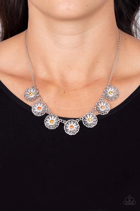 Garden Greetings - Orange Necklace