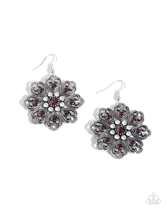 Garden of Love - Purple Earring