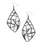 Geo Grid - Black Earring