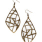 Geo Grid - Brass Earring