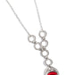 Get OVAL It - Red Necklace