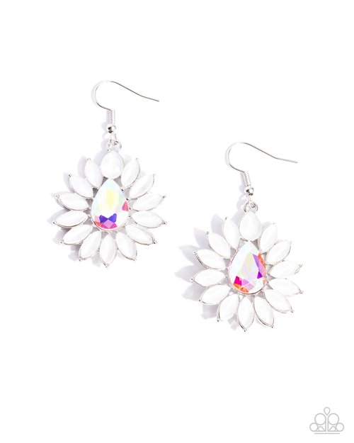 Giddy Generosity - White Earring