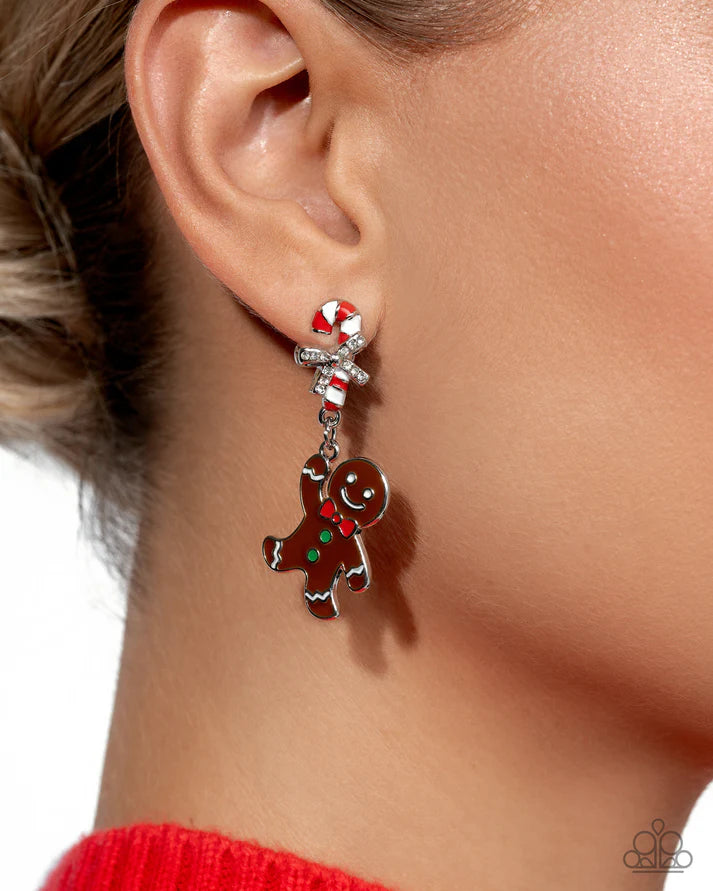 Gingerbread Man - Multi - Earring