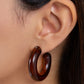 Glassy GAZE - Brown Earring